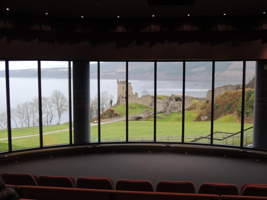 Our first view of Urquhart castle from the movie room