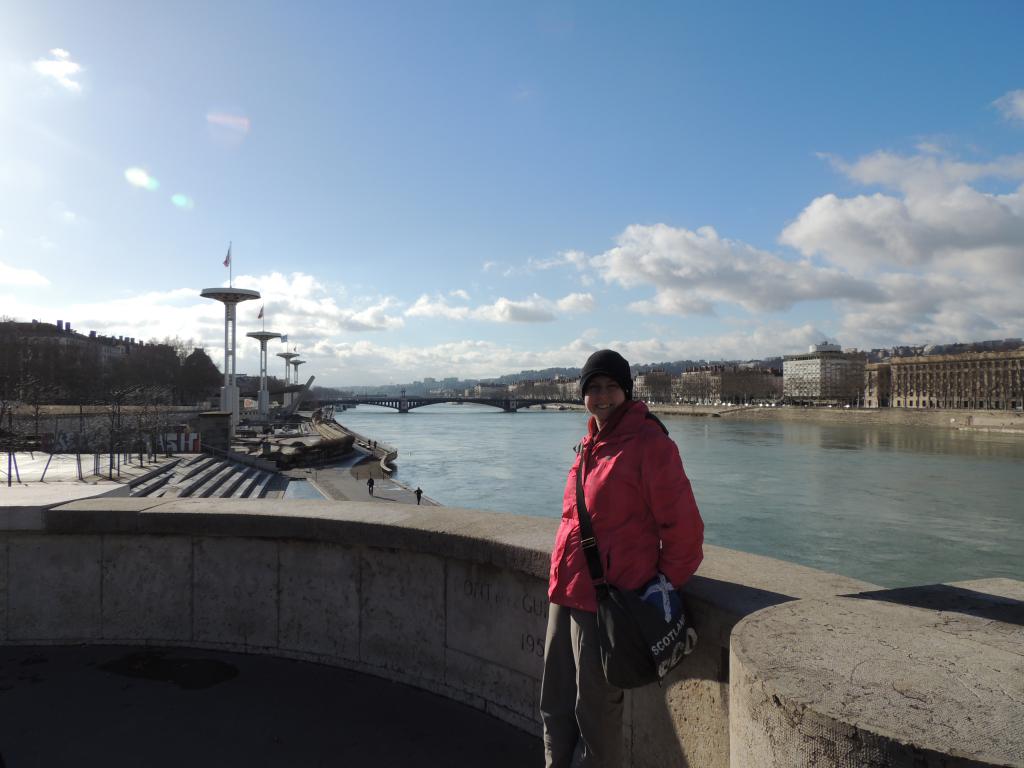 Kayla overlooking the river Rhone