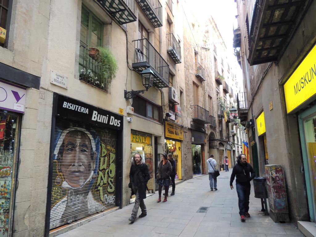 one of the many small streets of Barcelona