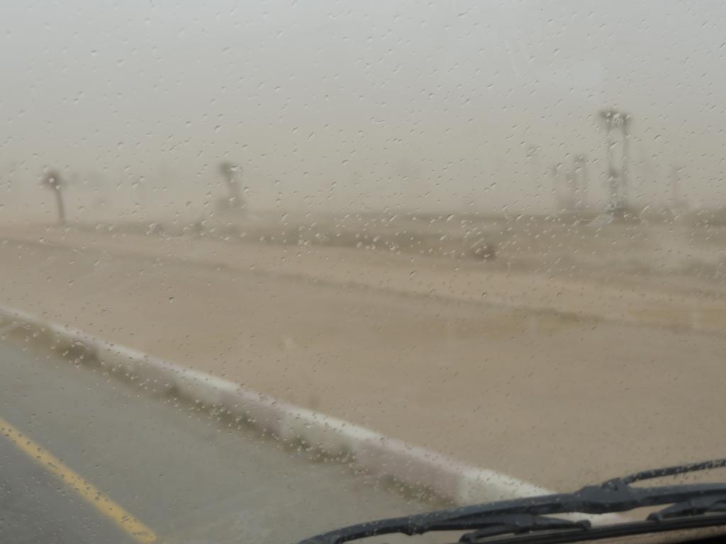 Sand storm outside Marrakech