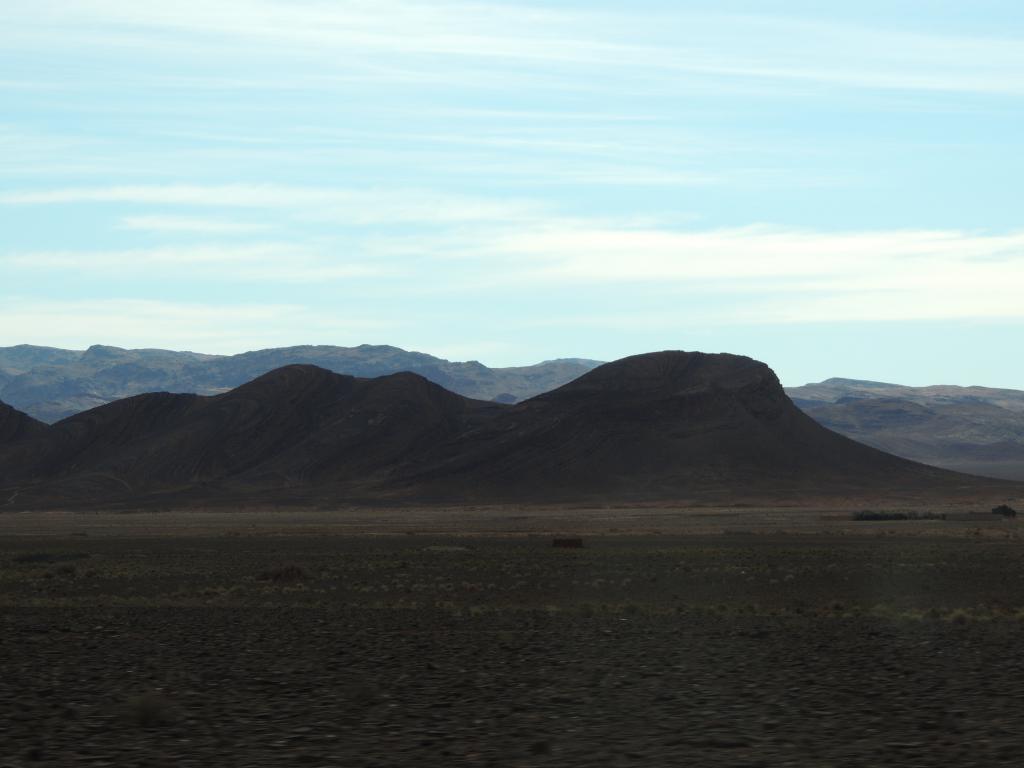 Black hills as we grow closer to the Sahara