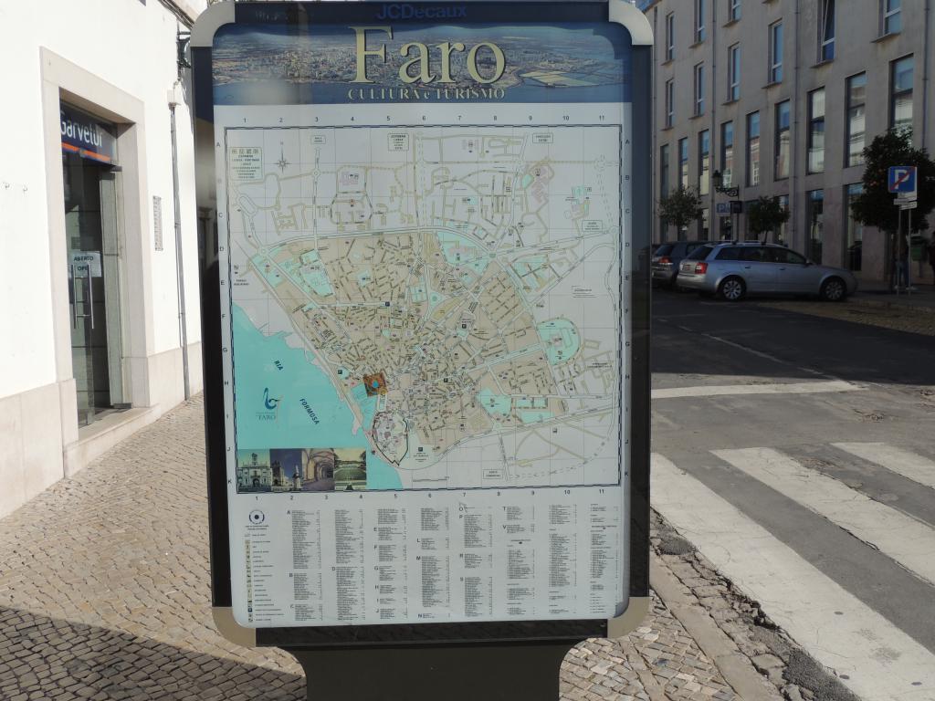 Map of Faro centre and old town