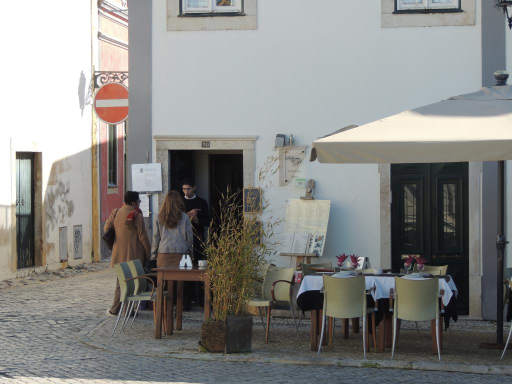 Great little restaurant we had lunch out (with our friendly waiter outside)