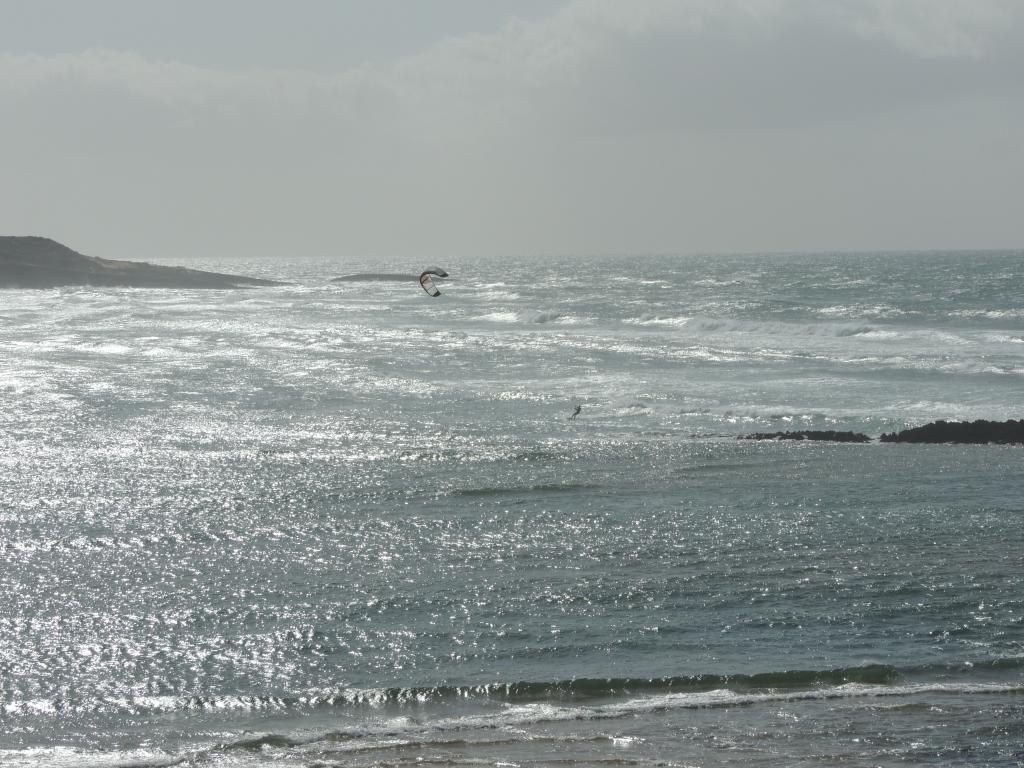 Kite surfer at our lunch stop at Villa Nova de Milfontes, on the way to Lisboa