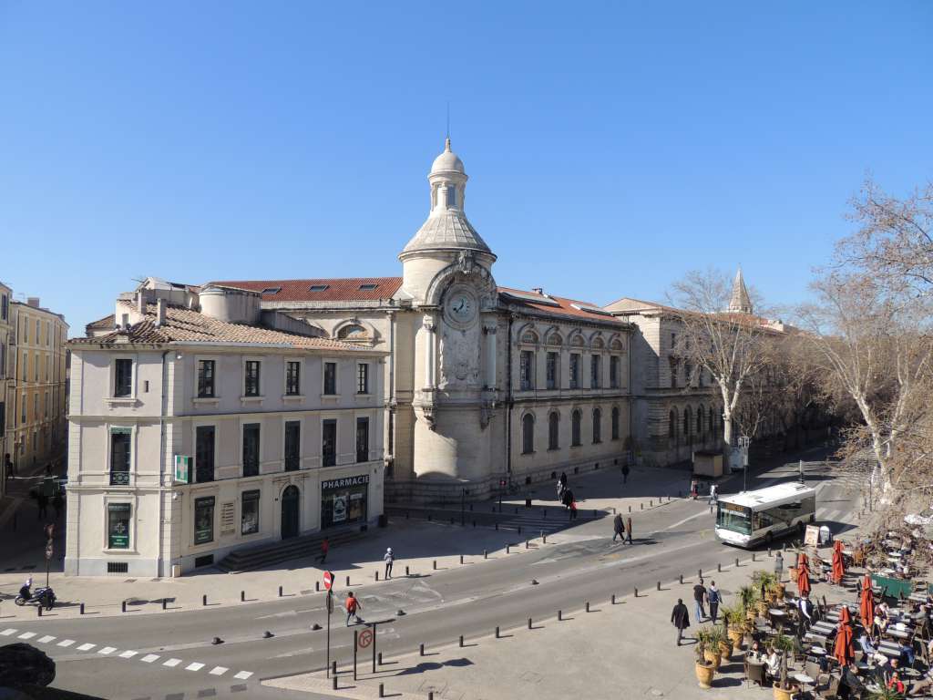 Nice building from the windows of the arena