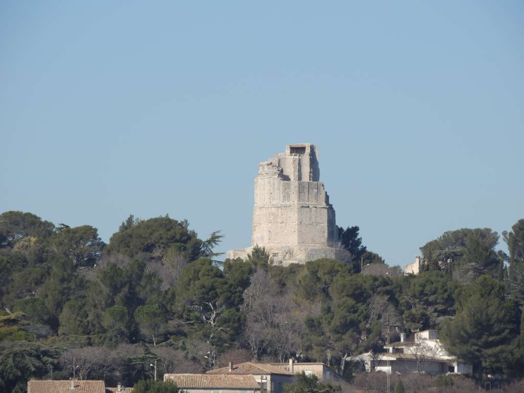 View of Tour Magne from the arena