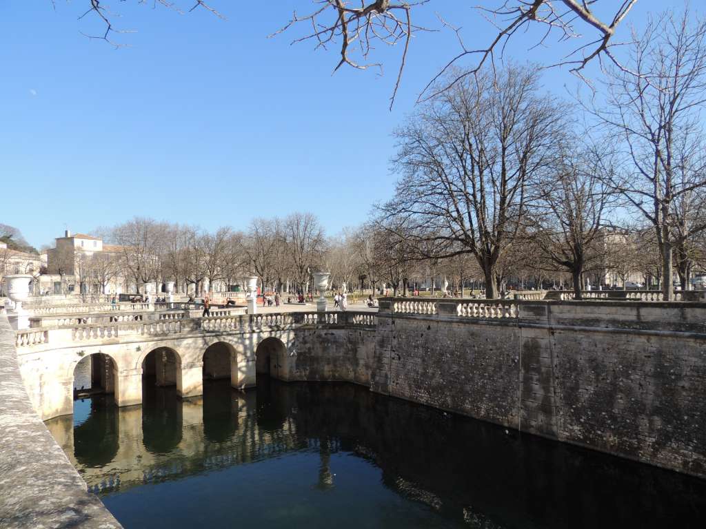 part of the fountain in the Jardins de la Fontaine