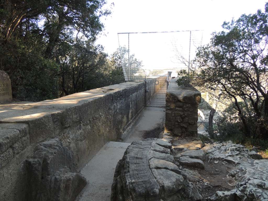 then over the Pont du Gard