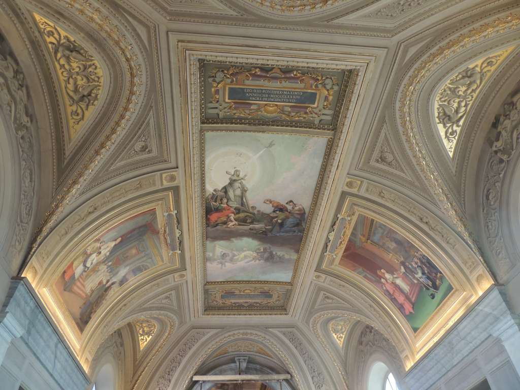 Ceilings leading to the Sistine chapel