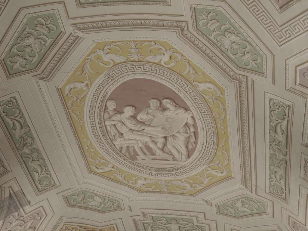 More ceiling art. This was amazing due to it appear to be sculpted but was in fact just painted on.