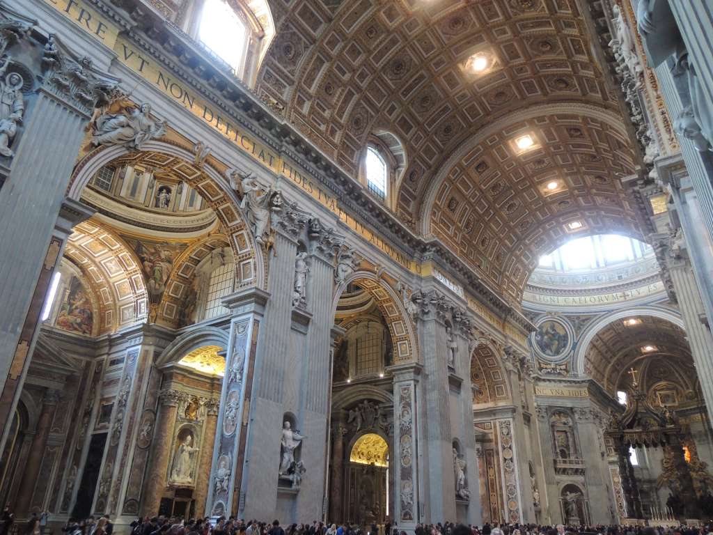 The high ceilings of the basilica. The dimensions of everything were deceiving.