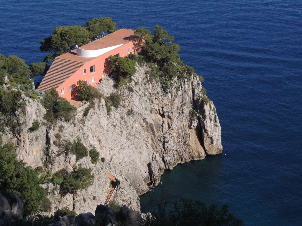 Villa Malaparte. A mansion with steps to the blue water. This was sold many years ago to others but has never been occupied.