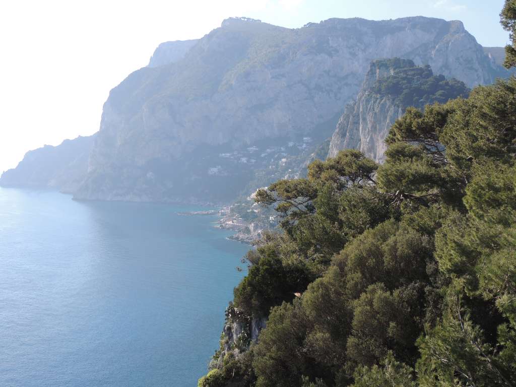 The town of Capri in the distance