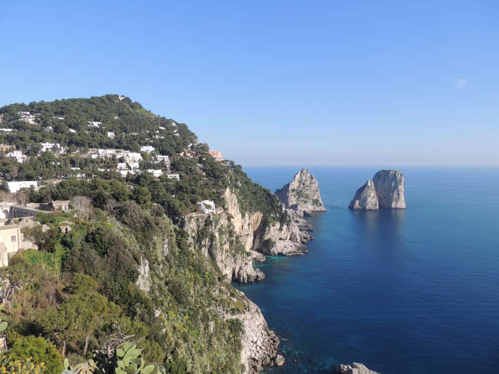 The view of Faraglioni from Giardini di Augusto