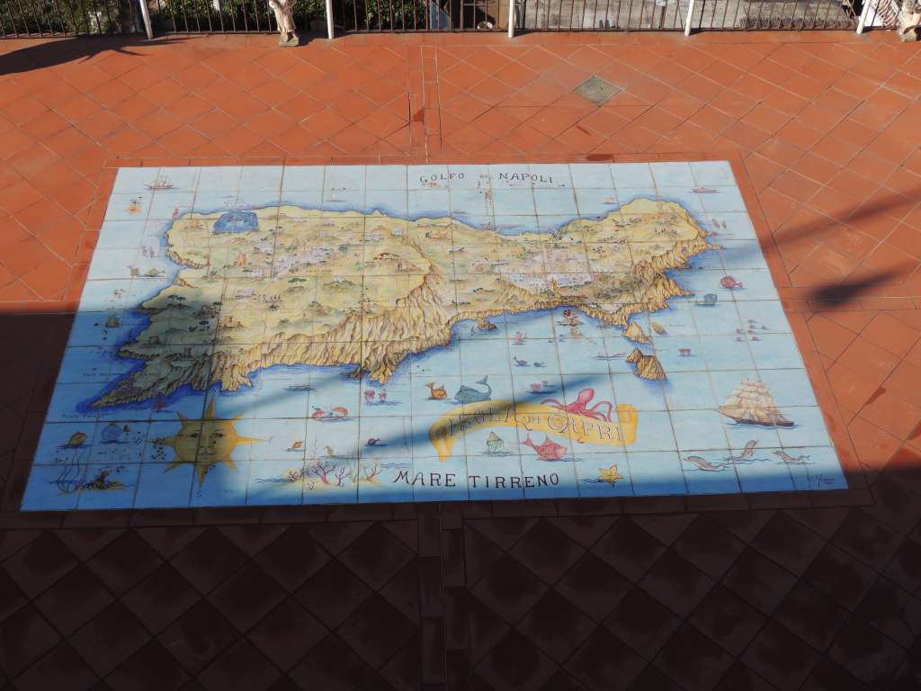 One of the many tiled maps of Capri