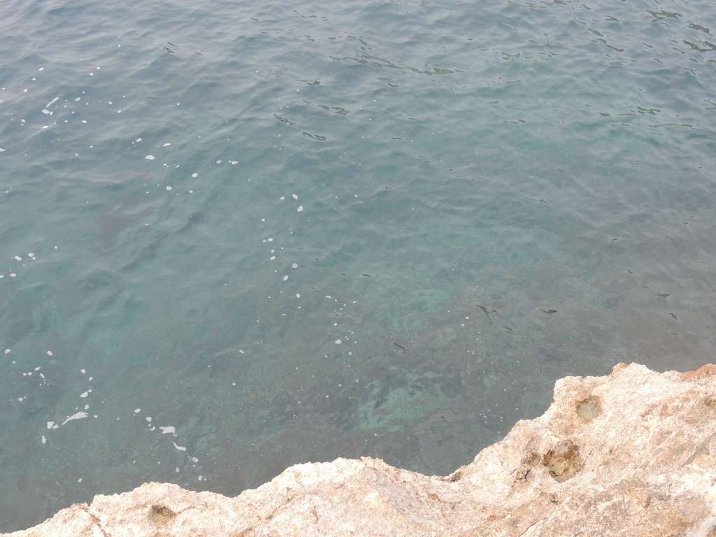 The water was clear enough to see the rocks at the bottom