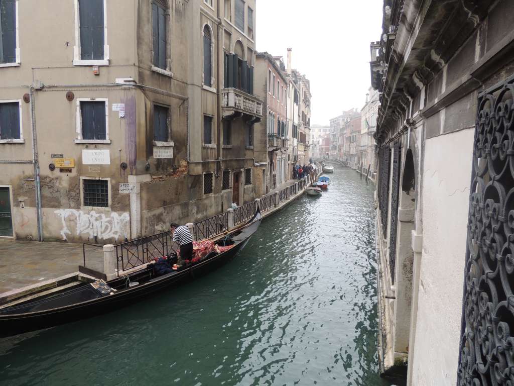 Gondola in one of the small canals