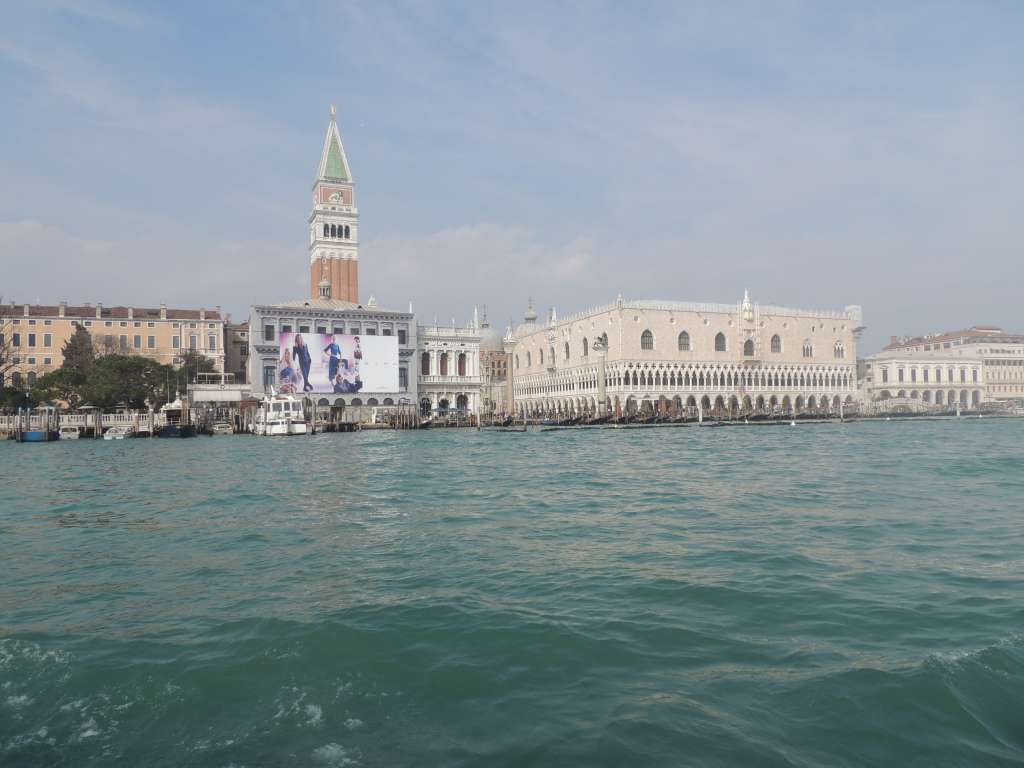 The views of the canal and Venice from the ferry