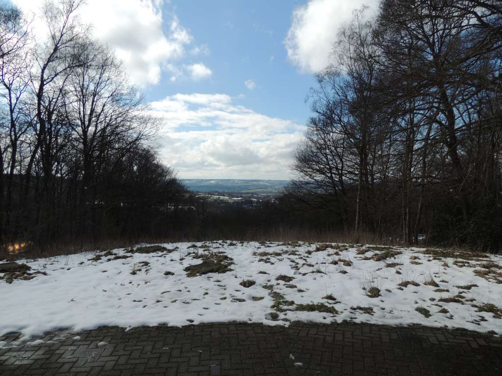 View of Belgium from the cafe in Germany
