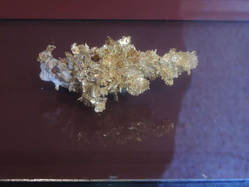 A gold vein after the surrounding rocks is melted away