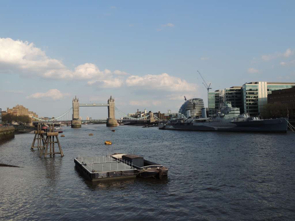 Tower bridge and HMS Belfast