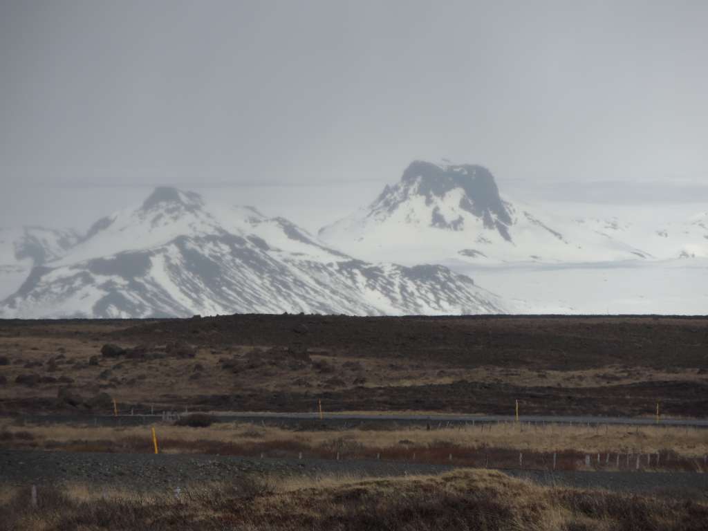 Volcanos in the background