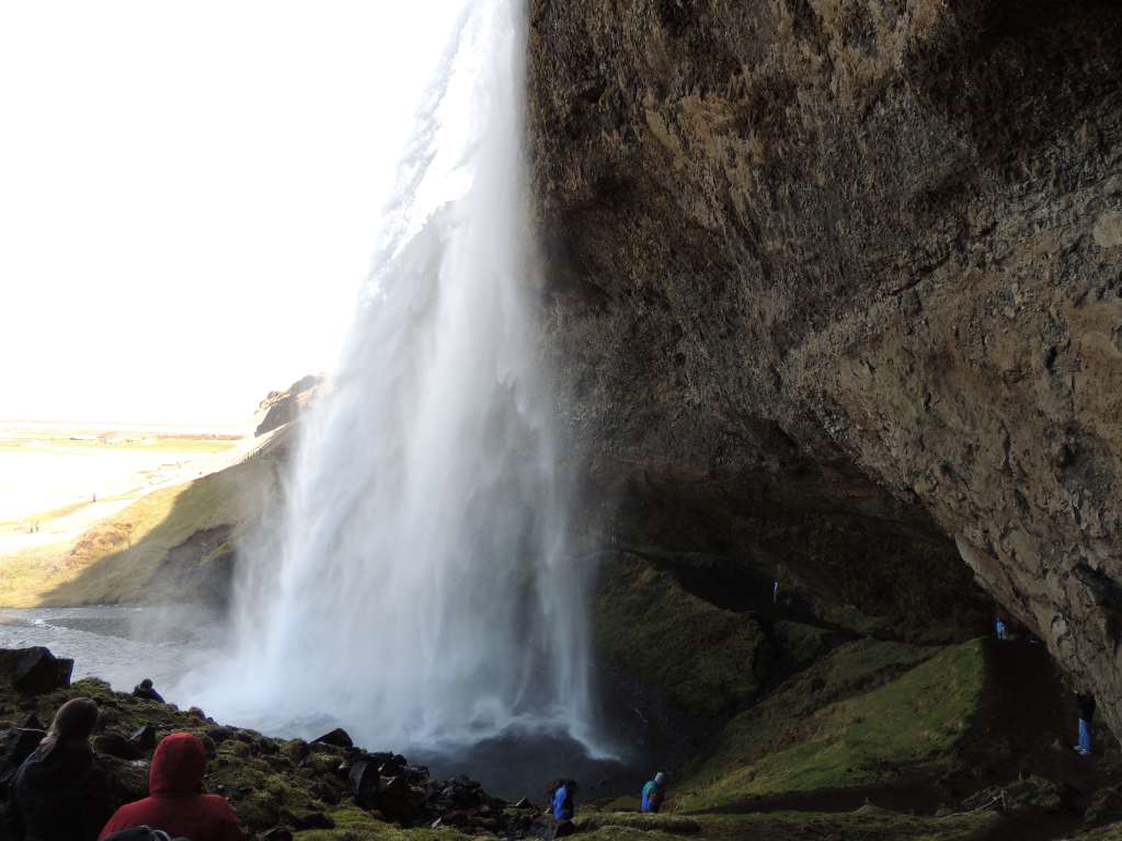 Walking behind Seljalandsfoss