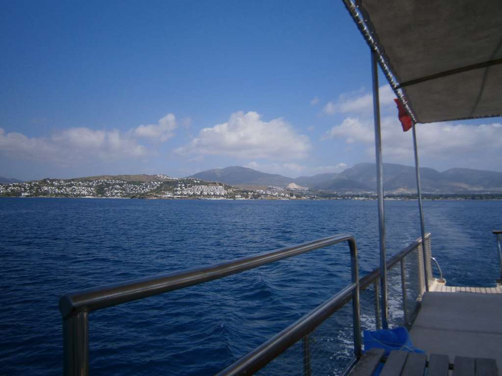 Leaving Bodrum headed for the first wreck.