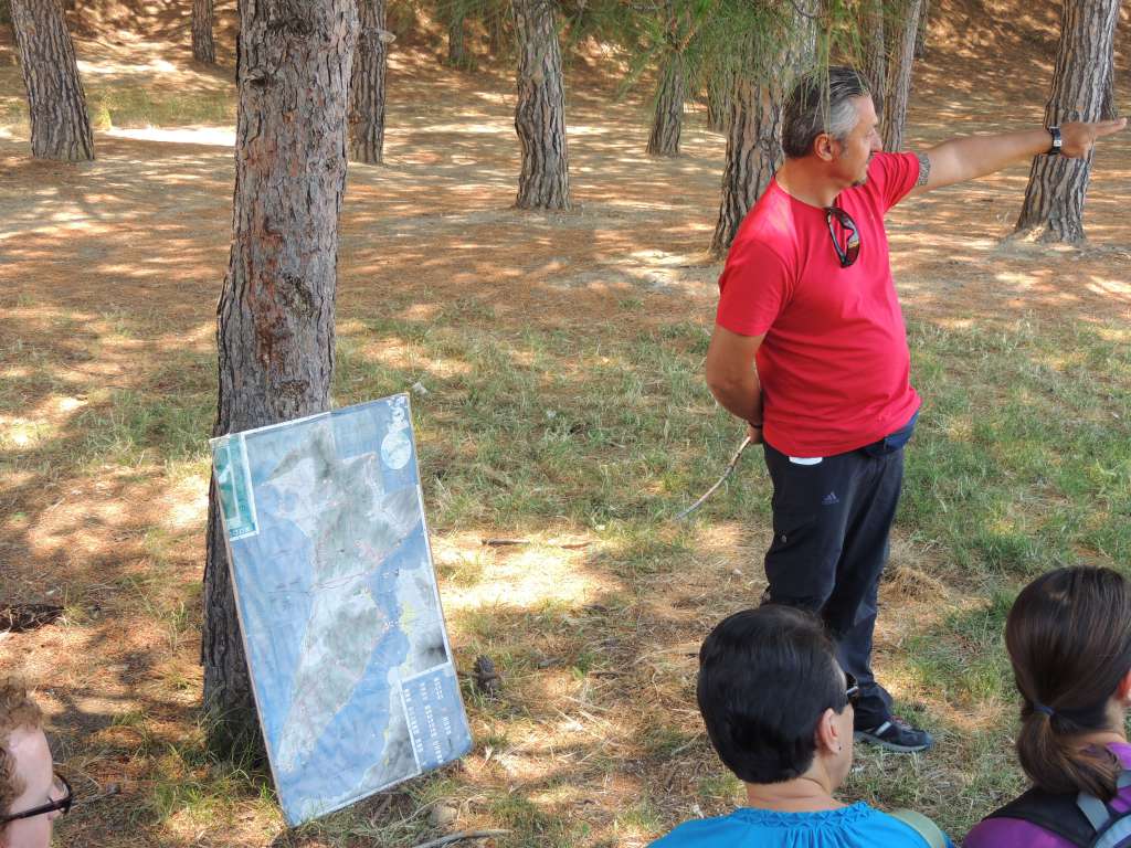 Our guide showing us where we will go.