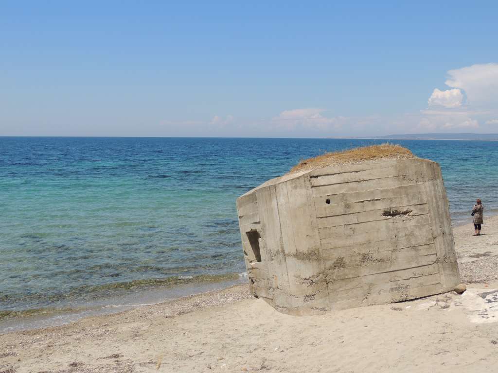 One of the gun turrets.