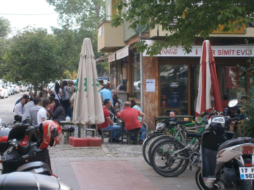 The little cafe that we discovered with the line of locals extending out the door