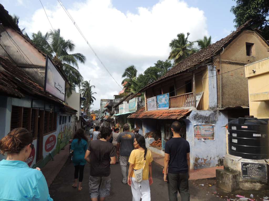 Our group walking to the first stop in the excursion