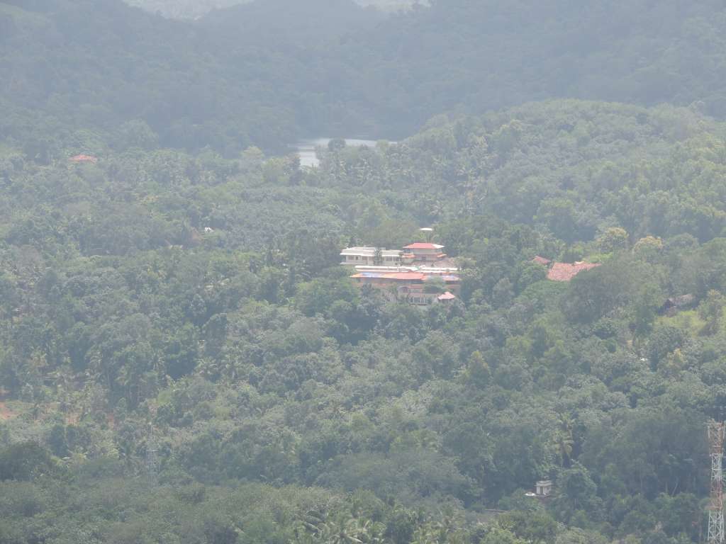 View of the ashram from the temple on the hill