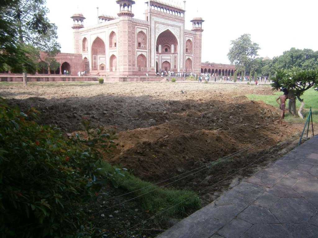 Manual labour keeping the grounds maintained