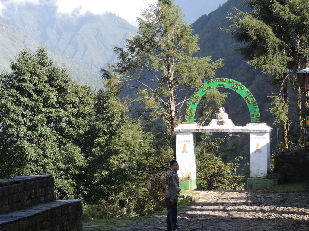 The start of the trek for Lukla