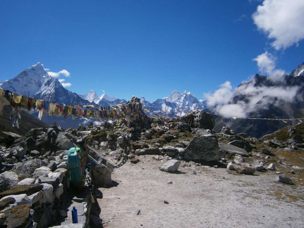 The memorial gate for fallen climbers near Loboche 