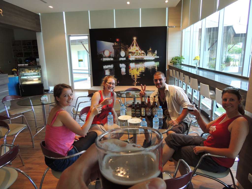 Our tour group sampling some of the beers on offer