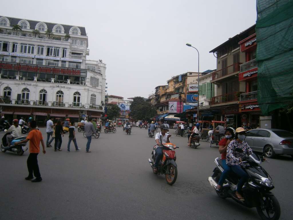 The busy streets of Hanoi