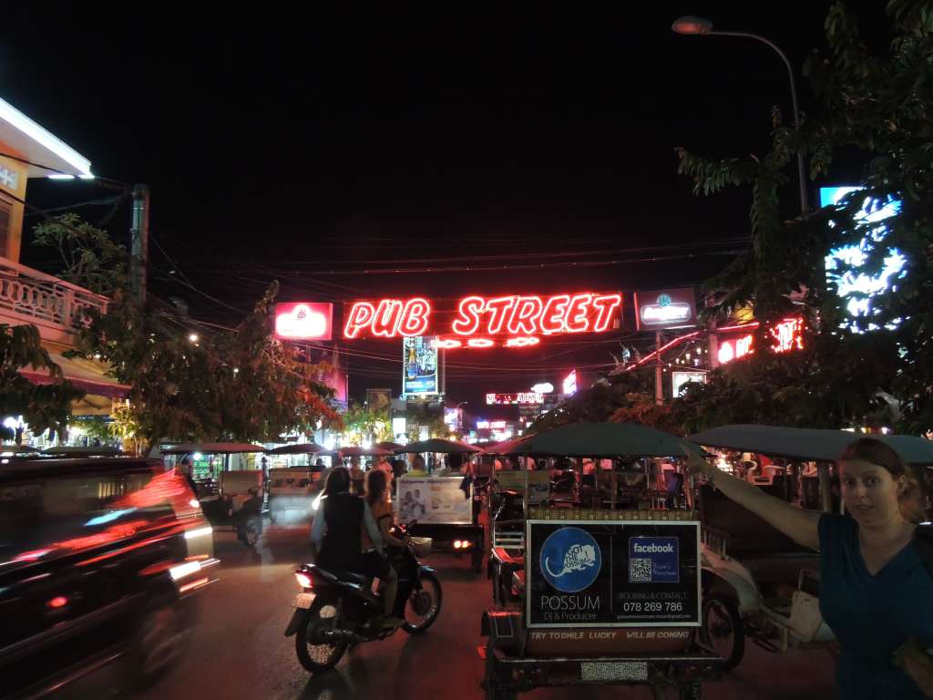 Infamous pub street in Siem Reap