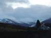 Our first views of snowy Ben Nevis on the way to Fort Williams